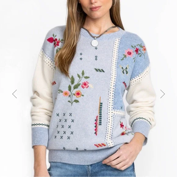 Johnny Was The Patchwork Whipstitch Pullover